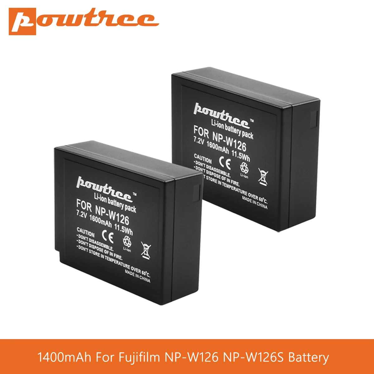 Powtree 1600mAh NP W126 W126S аккумулятор для Fujifilm X Pro1 XPro1 T1 XT1 HS30EXR HS33EXR PRO1 L70|Перезаряжаемые