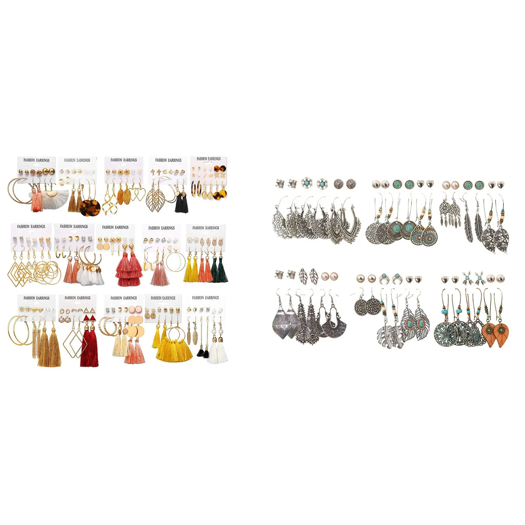 

129 пар, Модные Винтажные серьги-подвески для девочек, богемные серьги, 93 пары A и 36 пар B