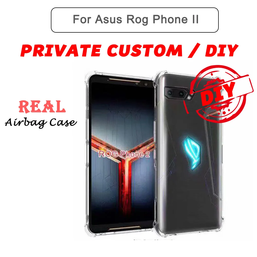 Для Asus ROG Phone 2 ZS660KL противоударный мягкий прозрачный силиконовый чехол из ТПУ для