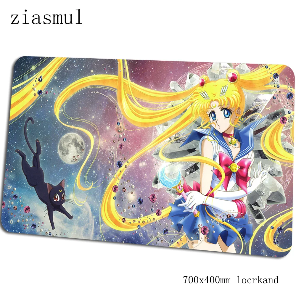 Коврик для мыши sailor moon, милый компьютерный коврик 70x40 см, игровой коврик для мыши, большой ПК, клавиатура со встроенной мышью, игровой стол - Цвет: Size 700x400x2mm