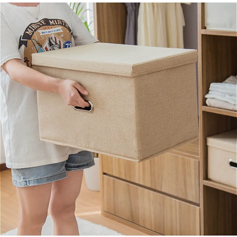 Foldabl органайзер для одежды из хлопка и льна Коробка Для Хранения нижнего белья с