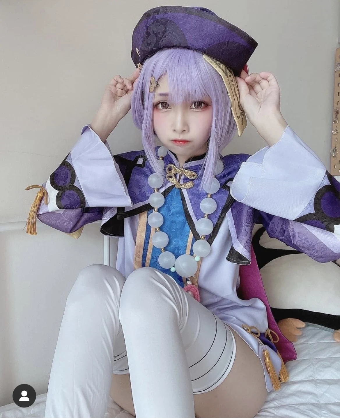 Project Qiqi Cosplay Costume Genshin Impact Zombie Girl Dress Hat Shoes Anime Wig Halloween Clothes Christmas Women Gilr | Тематическая