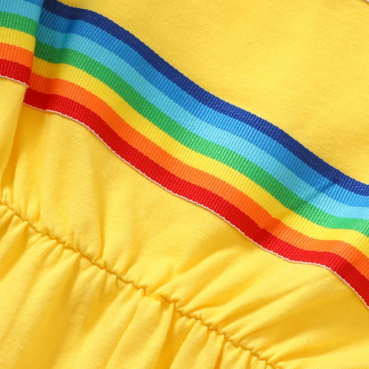 

0-2T Summer kids fashion Cool onesies Baby Girls rainbow print sling bodysuit