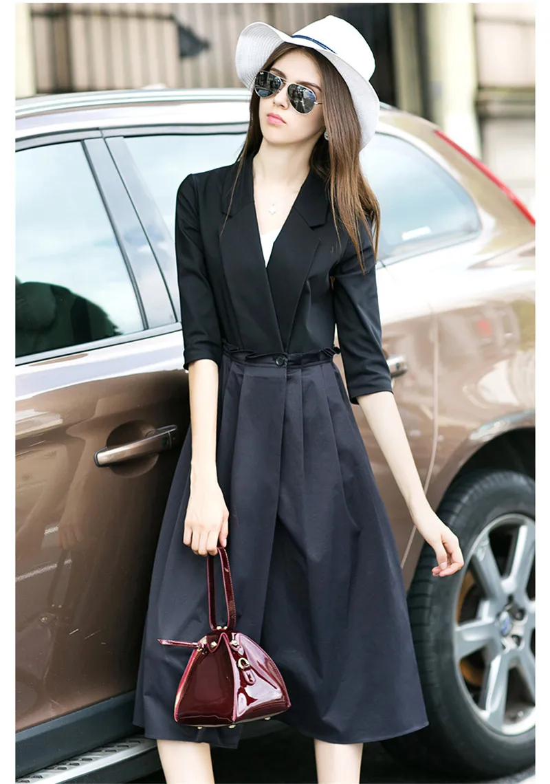 Стильная Осенняя ветровка европейская юбка 2020 женский весенний Тренч пальто