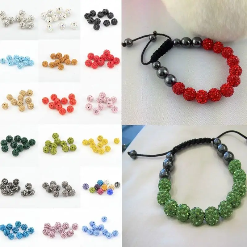 10 шт паве CZ Диско Шар Бусины для изготовления ювелирных изделий Стразы