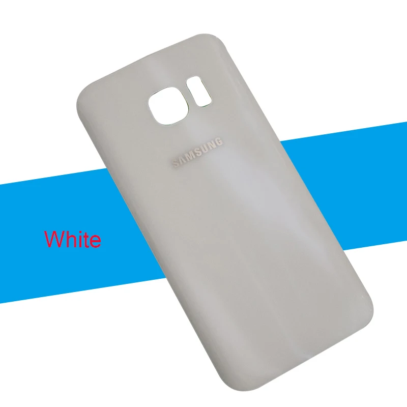 White samsung Galaxy S7 G930F/S7 EDGE G935F samsung чехол для батареи Чехол для samsung S7 заднее стекло крышка - Цвет: White