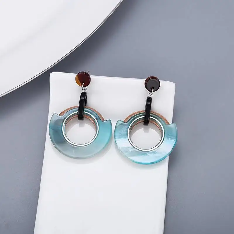 Индивидуальные Модные Акриловые серьги текстурные ювелирные