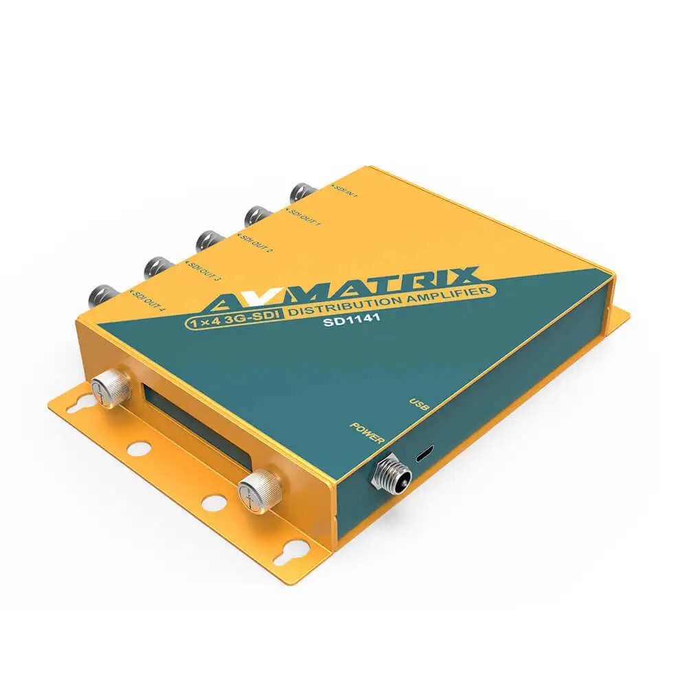 AVMATRIX SD1141 1*4 3G HD-SDI/SDI усилитель распределения видео SDI сплиттер с адаптером