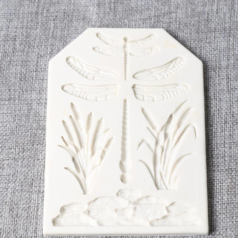 Стрекоза трава силиконовая форма помадка плесень торт украшения инструменты