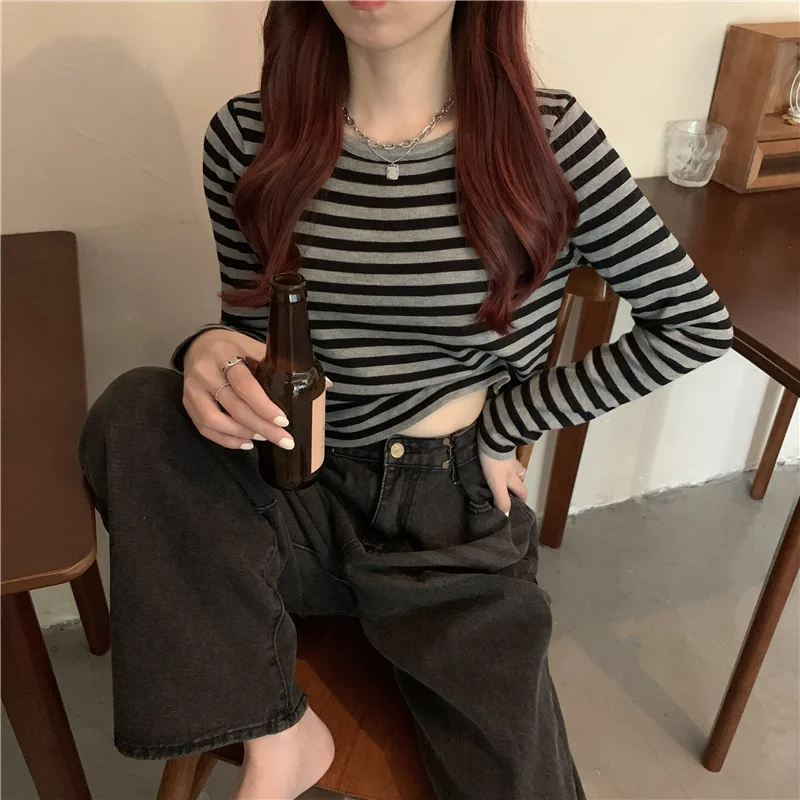 Женская майка весна-осень 2021 французская шикарная Футболка маленькая рубашка