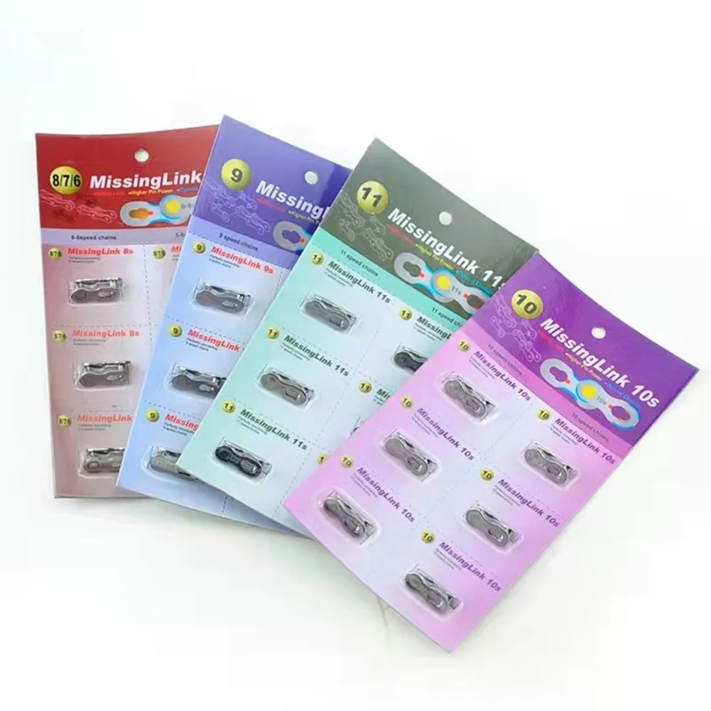 

6 Pairs Bicycle Chain Buckle 6/7/8/9/10/11 Speed Universal Quick Link Road Bike Stainless Steel Can Be Reused Hot Silver