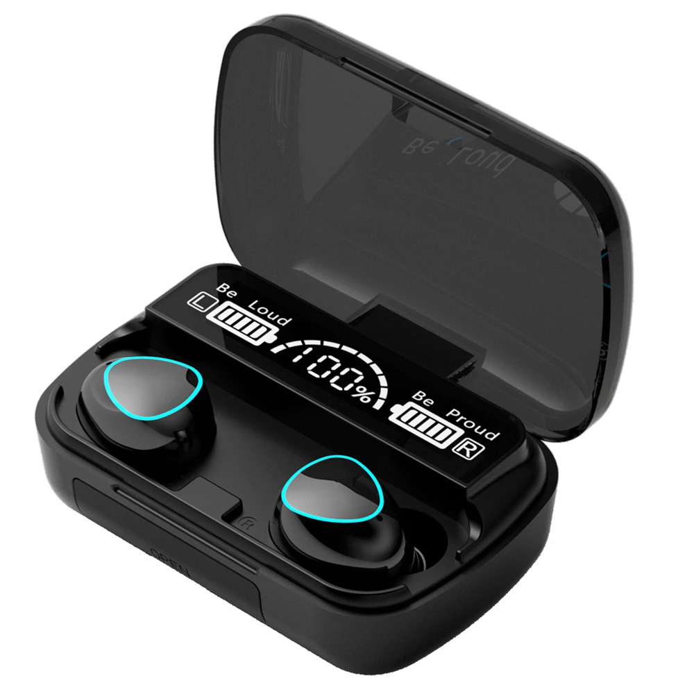 

TWS Wireless Headphones Earphones 2000mAh Charging Box Bluetooth-compatible Stereo Waterproof Earbuds Headsets With Microphone