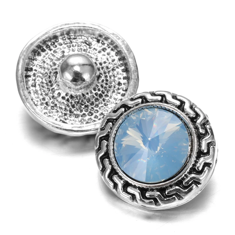 6 шт./лот новинка темно синий горный хрусталь 18 мм металлическая защелка