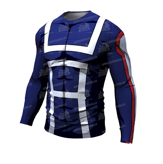 

2021 Summer Spring and autumn 3D men's sports fitness tights T-shirt training clothes long sleeve T-shirt quick drying clothes