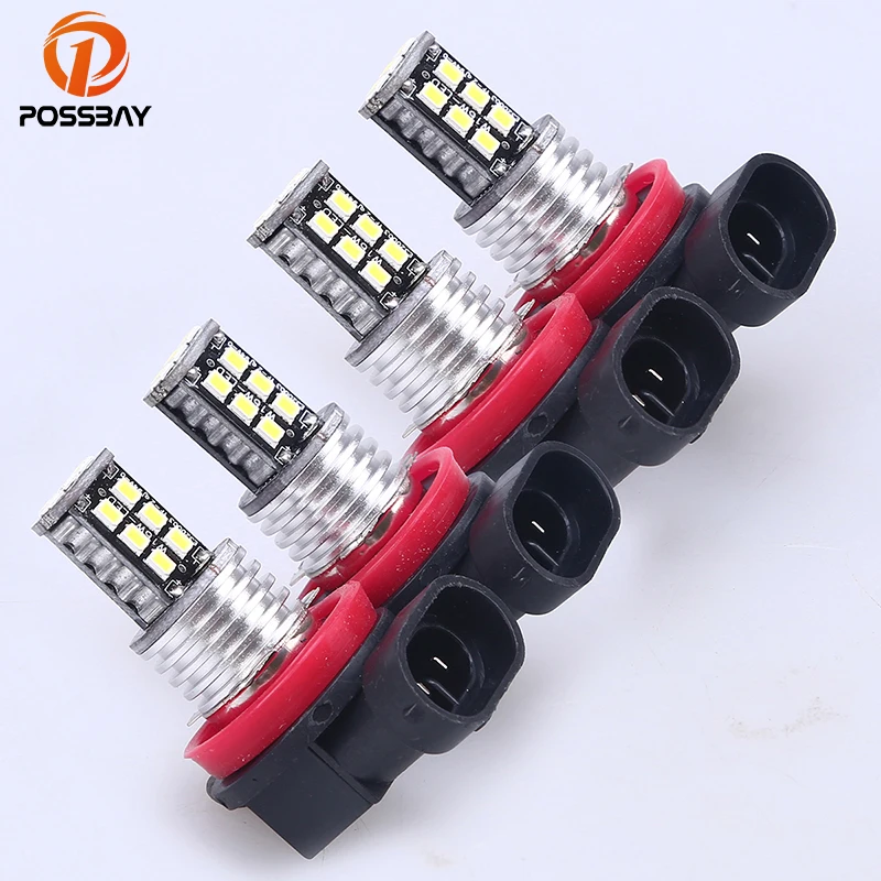 Автомобильный светильник posbay H11 15 SMD 12 В светодиодный белый яркий головной лампа