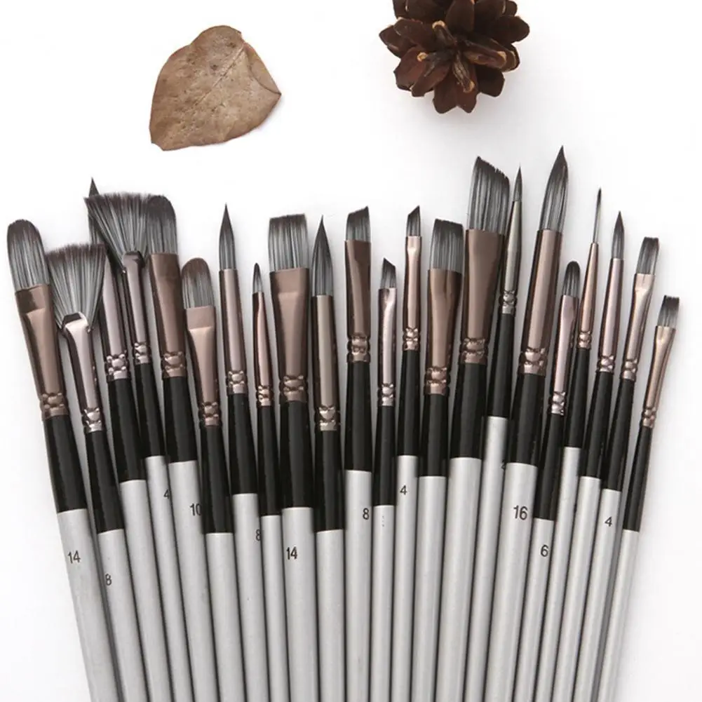 

1 Set Nylon Hair Artist Painting Brushes Set Watercolor Storage Bag Strong Absorbency Artists Brush for Students School