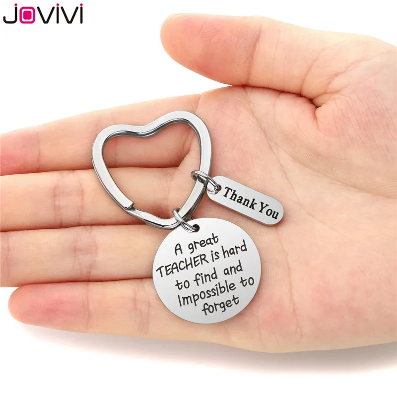 Jovivi подарок для учителя из нержавеющей стали воодушевляющий брелок кольца День