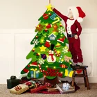 Новогодние и рождественские подвесные украшения 2022, войлочная Рождественская елка, детское ремесло светодиодный светильник кой, сделай сам, рождественское декоративное складное украшение