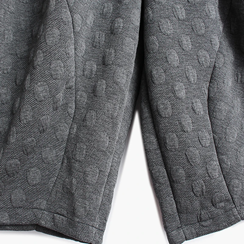 

CHICEVER Dot Calf Length Pants For Women High Waist Loose Casual Pockets Wide Leg Trousers Female 2020 Autumn Fashion Clothing