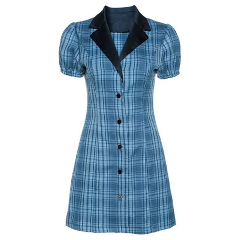 Новинка 2020 летнее женское модное платье женские повседневные платья клетчатое с