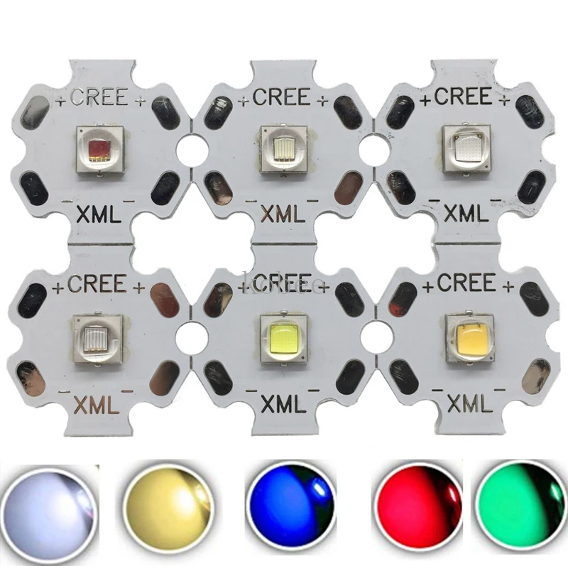 Светодиодный излучатель CREE XML XM-L T6 1 шт. 10 Вт холодный белый теплый синий