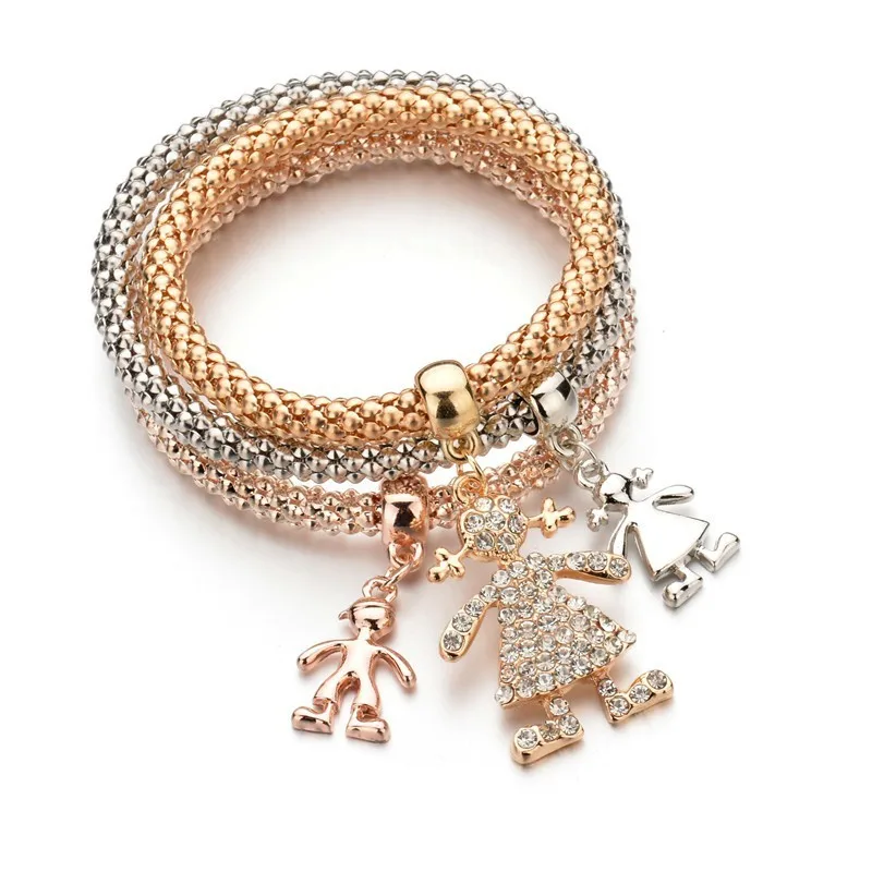 2021 браслеты Модный Набор браслетов шнековый мультяшный персонаж Хрустальный