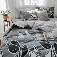 summer cotton nordic literary style net red section bed 4pcs set cotton cotton student dormitory bed sheet quilt cover 3pcs set