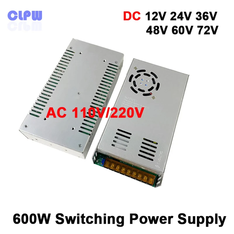 

12V 24V 36V 48V 60V 600W LED SMPS CCTV charger AC to DC Regulator DC Switching Power Supply