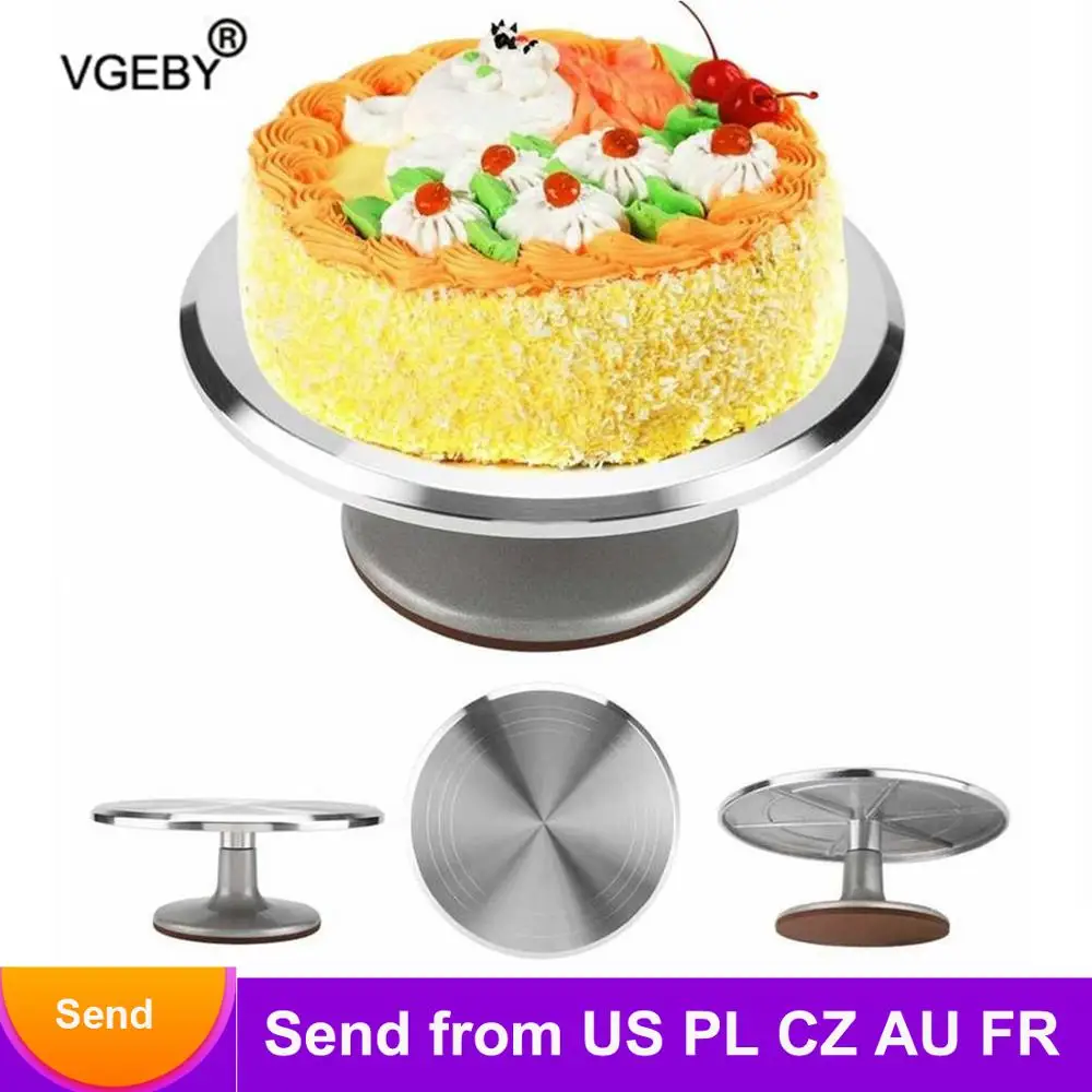 

12 дюймов алюминиевый круглый поворотный стол для торта вращающаяся подставка для украшения торта поворотный стол для кухни сковородка "сде...