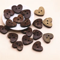 50pcs heart coconut buttons natural buttons crafts and scrapbooking sewing accessories botone