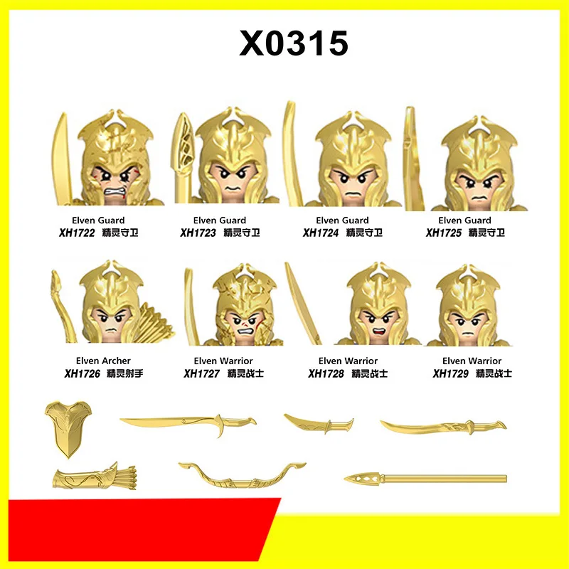 

Elven Series MINI Action Figures Elven Archer Warrior Guard Bricks Toy's Building Blocks DIY Assembled MODEL Educational toys