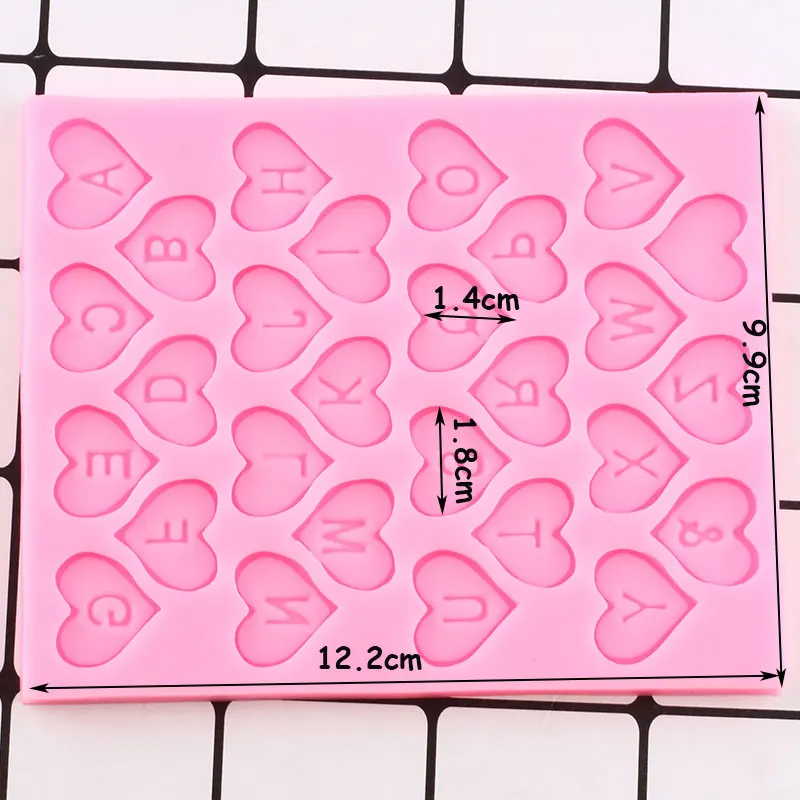 Алфавит силиконовые формы DIY сердце кружево Свадебный кекс Topper инструменты для