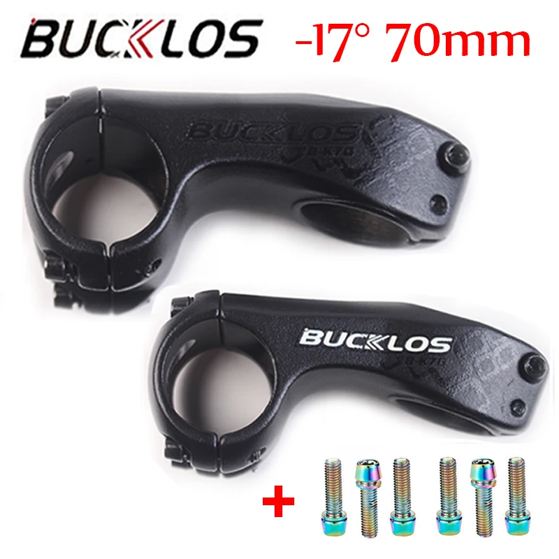 

BUCKLOS Mtb handlebar stem Aluminum Alloy Road Bicycle Stem 31.8*70MM XC MTB AM stems for 28.6mm Fork Cycling parts