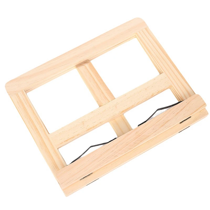 

Multifunctional Foldable Wooden Bookend Rack Recipe Rack Reading Rack Wooden Reading Bookshelf Stand Tablet Pc