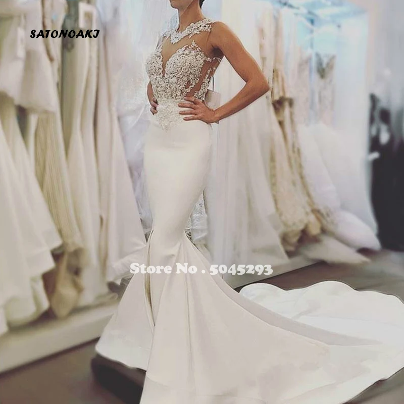 

Sexy Mermaid Wedding Dress 2020 for Women Fashion Bridal Gowns Backless Chapel Train Vestido De Novia Online Shop Undefined
