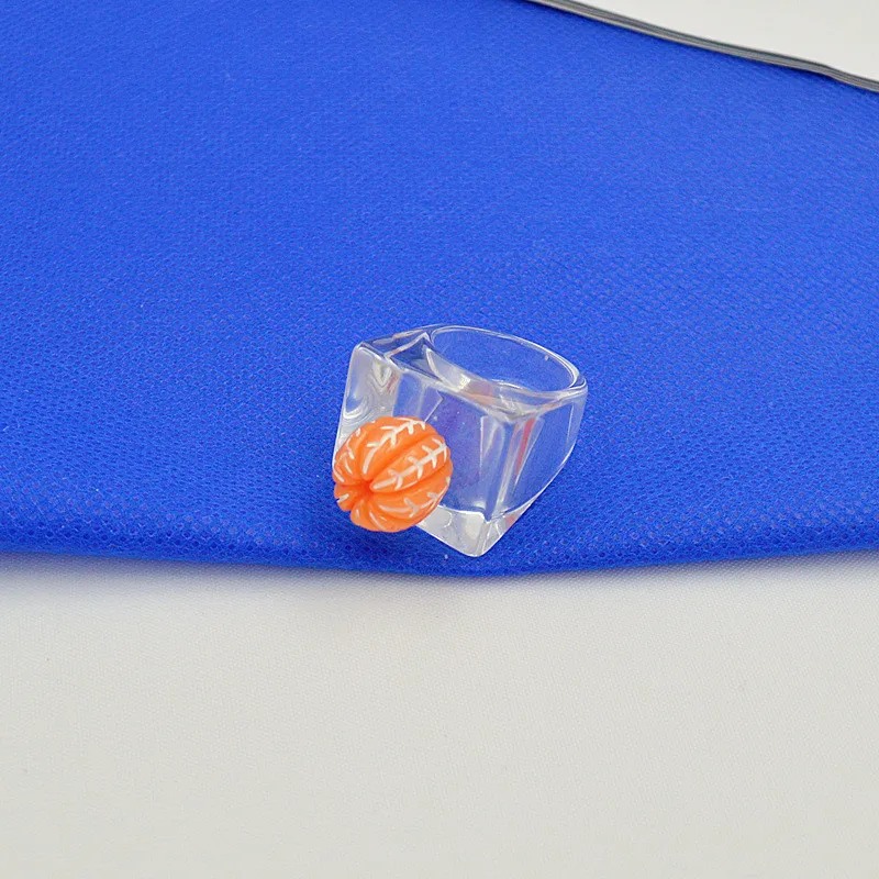 

MASA 2021 New Funny Cute Colorful Acrylic Resin Cartoon Animal Fruit Ring Transparent for Women Girls Party Jewelry Gifts