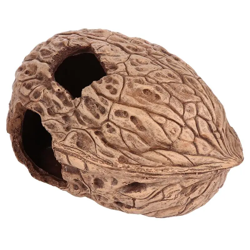 

Resin Reptile Cave For Lizard Turtle Spider Scorpion Snake Resin Pet Shelter Walnut Reptile Landscape Climbing Pet Cave