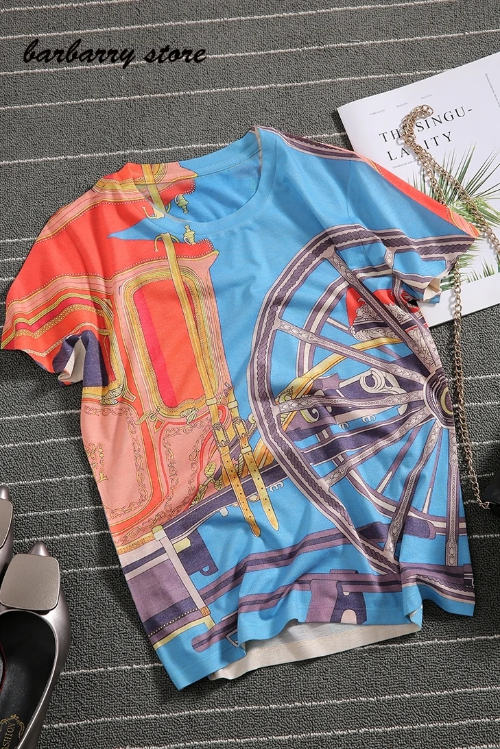 

European American fun print design Short Sleeve round neck T-shirt oversized t shirt tops 2020 summer new fashion woman tshirts