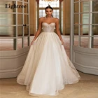 Платье Свадебное ТРАПЕЦИЕВИДНОЕ до пола без рукавов из тюля