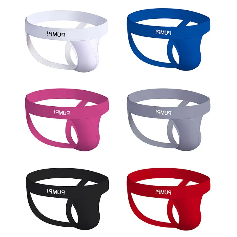 

6PCS Hot Sale Cotton Comfortable Gay Men Sexy Underwear Thong Men Jockstrap LOGO Gay thongs Mens Thongs And G strings Gift