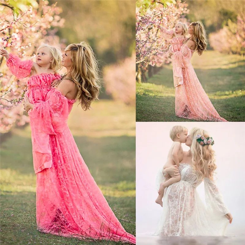 Женское платье для беременных сексуальное кружевное с открытыми плечами