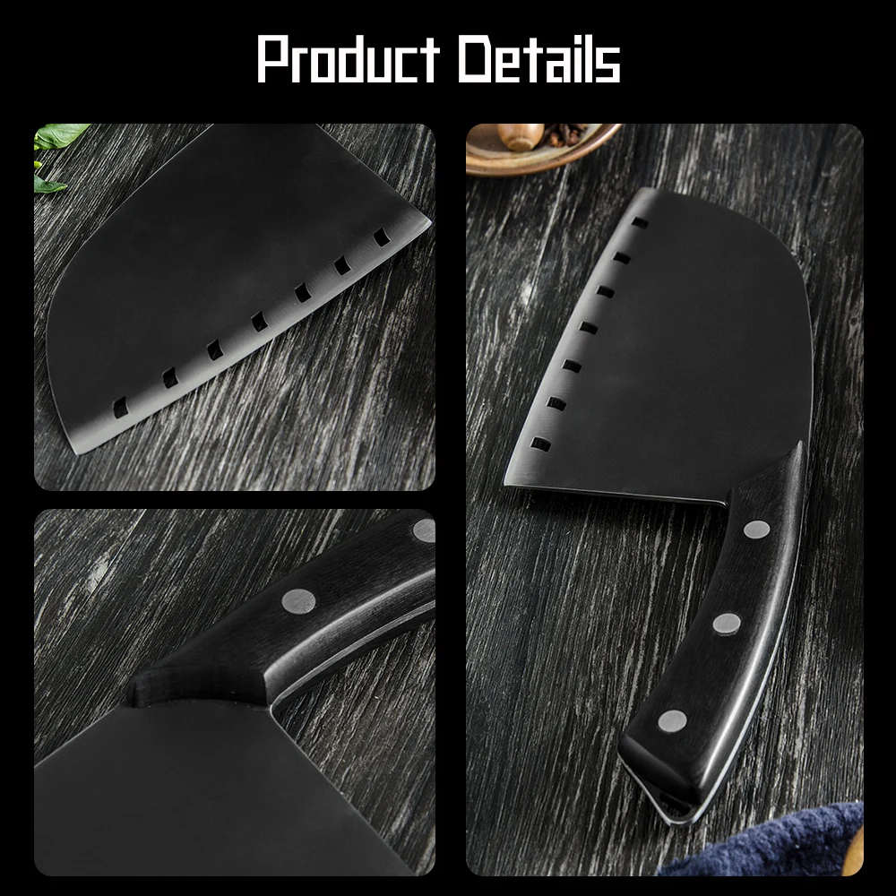 7-дюймовый большой шеф-нож кухонный нож 58HRC из нержавеющей стали лучшего качества