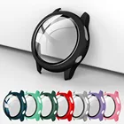 Чехол для Samsung Galaxy Watch Active 2 44 мм 40 мм Жесткий ПК с крышкой из закаленного стекла тонкий защитный прочный высококачественный бампер