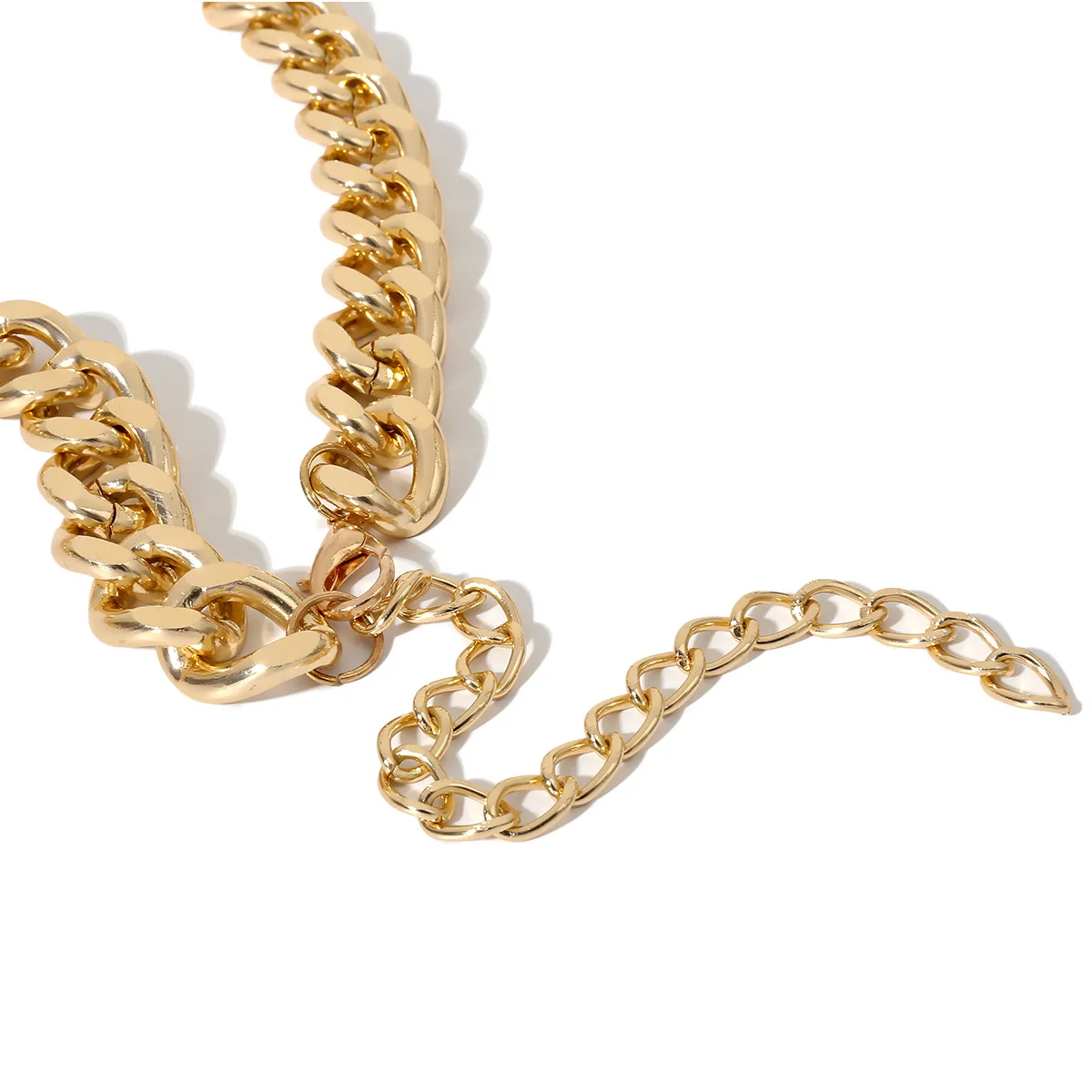 F.J4Z fashion simple punk personality Aluminium alloy link chain statement belly hip hop rocker sexy night club body |