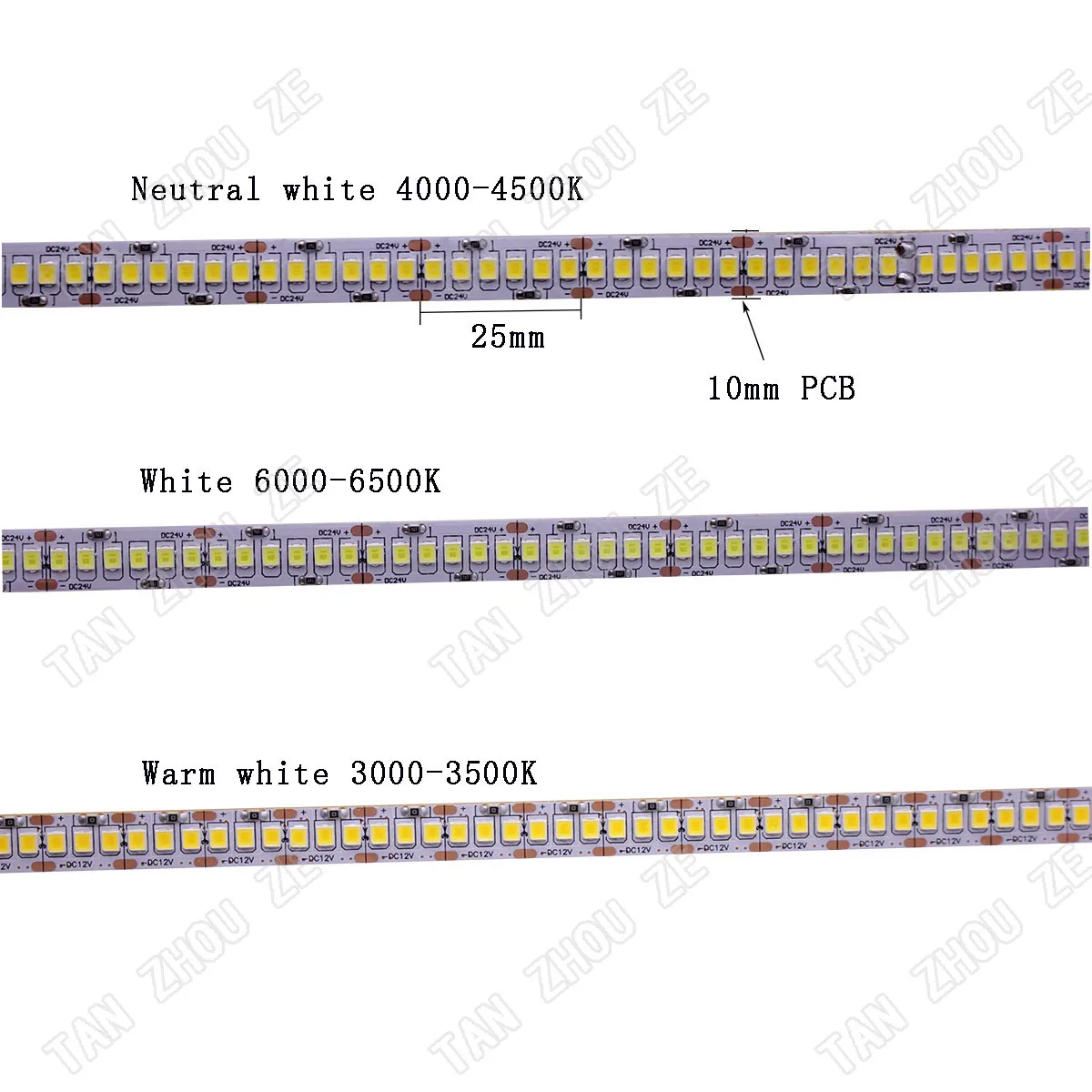 CRI 80+ 5 мм 10 мм PCB 12V 24V светодиодный 2835 120 светодиодный s 240 светодиодный s/m диод Гибкая световая лента 4000K 6000K Neutural белый теплый белый 5 м