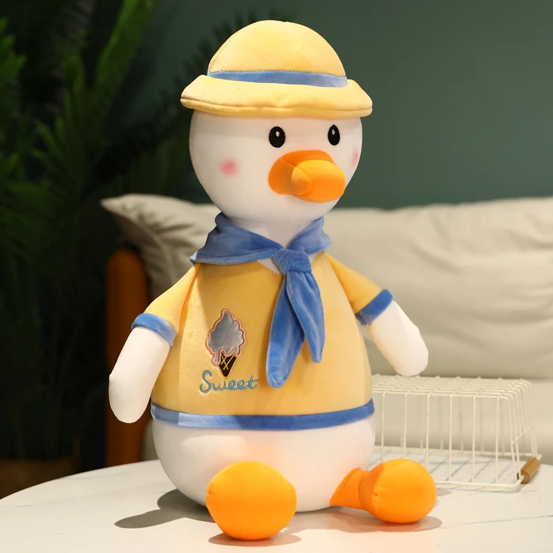 

New 35-65cm Cute Fat Dressed Up Duck Plush Toys Stuffed Animal Dolls Baby Kids Appease Pillow for Girls Birthday Chrismas Gifts