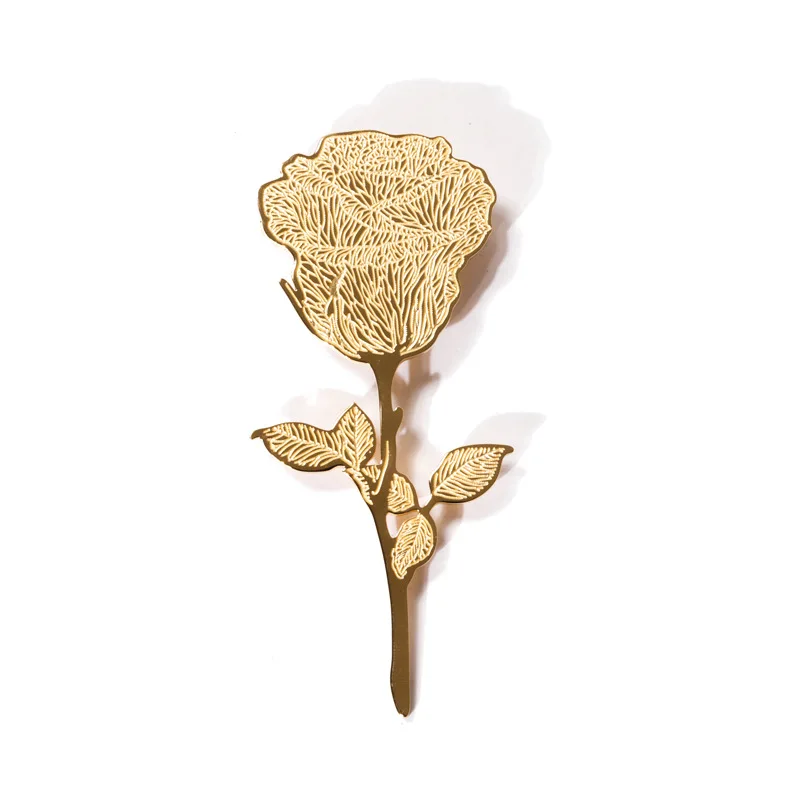 

Korean Fashion Metal Rose Flower Brooches for Women Lady Elegant Jewelry Scarf Buckle Lapel Pins Valentine's Day Gifts