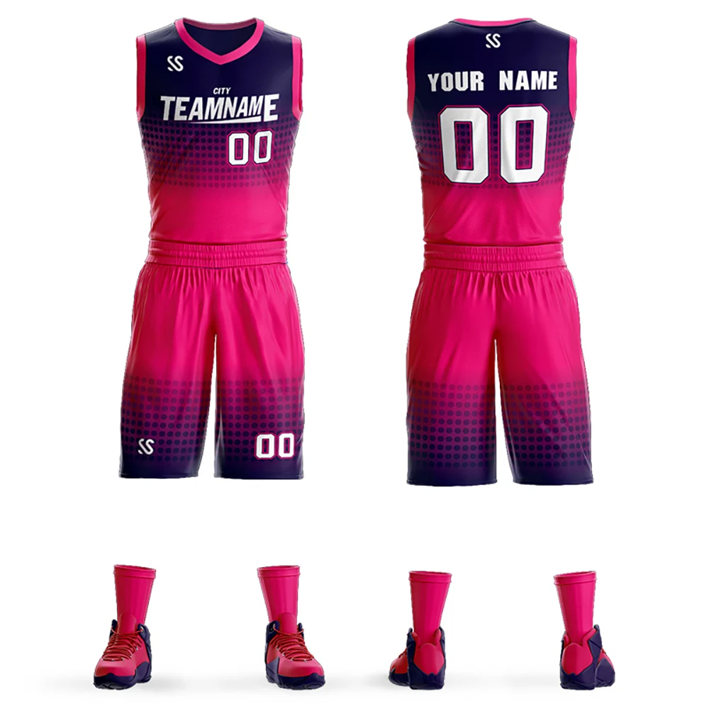 Custom Sports Basketball Jersey Printed Name/Number Junior High School College Sport Breathable Exercise Uniform