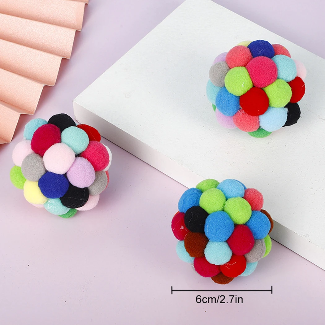 

Cat Toy Pet Plush Interactive Cat Toys with Bell Ball Pet Supplies Play Chewing Training Toys for Cats Kitten Cat Accessories