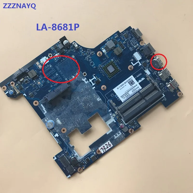 ZZZNAYQ Бесплатная доставка Для lenovo G585 материнская плата для ноутбука QAWGE LA 8681P два